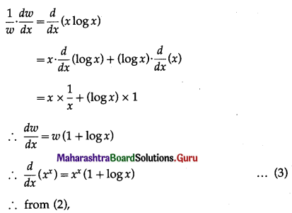 Maharashtra Board 12th Maths Solutions Chapter 1 Differentiation Ex 1.3 Q2 (ii).1
