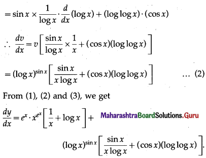 Maharashtra Board 12th Maths Solutions Chapter 1 Differentiation Ex 1.3 Q2 (iv).1
