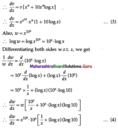 Maharashtra Board 12th Maths Solutions Chapter 1 Differentiation Ex 1.3 Q2 (vii).2