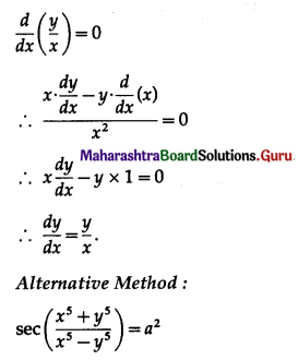 Maharashtra Board 12th Maths Solutions Chapter 1 Differentiation Ex 1.3 Q4 (iii).1