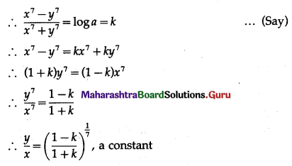 Maharashtra Board 12th Maths Solutions Chapter 1 Differentiation Ex 1.3 Q4 (vii)