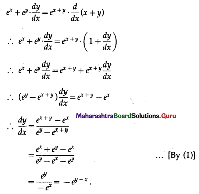 Maharashtra Board 12th Maths Solutions Chapter 1 Differentiation Ex 1.3 Q5 (iv)