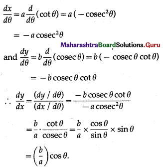 Maharashtra Board 12th Maths Solutions Chapter 1 Differentiation Ex 1.4 Q1 (ii)