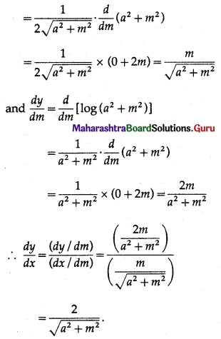 Maharashtra Board 12th Maths Solutions Chapter 1 Differentiation Ex 1.4 Q1 (iii)