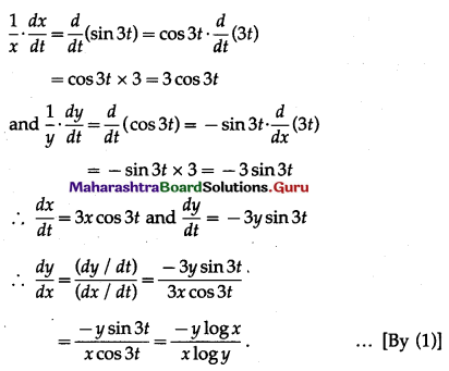 Maharashtra Board 12th Maths Solutions Chapter 1 Differentiation Ex 1.4 Q3 (ii)
