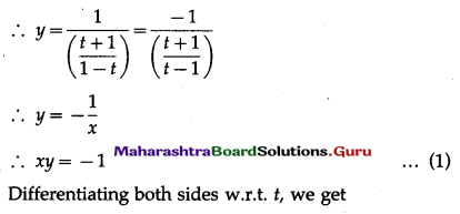 Maharashtra Board 12th Maths Solutions Chapter 1 Differentiation Ex 1.4 Q3 (iii)