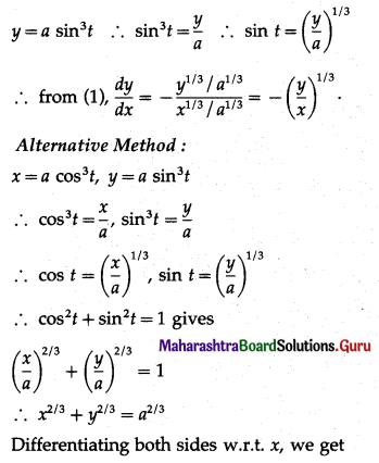 Maharashtra Board 12th Maths Solutions Chapter 1 Differentiation Ex 1.4 Q3 (iv).1