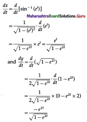 Maharashtra Board 12th Maths Solutions Chapter 1 Differentiation Ex 1.4 Q3 (vii)