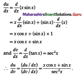 Maharashtra Board 12th Maths Solutions Chapter 1 Differentiation Ex 1.4 Q4 (i)