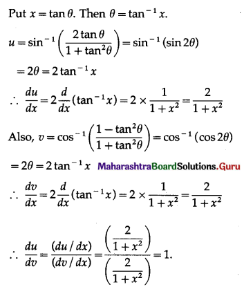 Maharashtra Board 12th Maths Solutions Chapter 1 Differentiation Ex 1.4 Q4 (ii)
