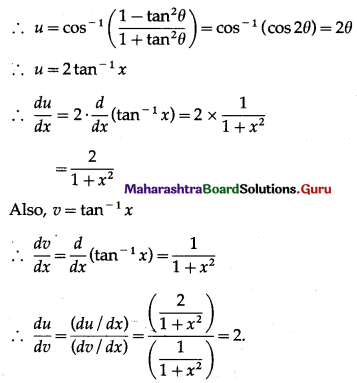 Maharashtra Board 12th Maths Solutions Chapter 1 Differentiation Ex 1.4 Q4 (iv)
