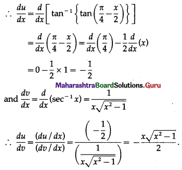 Maharashtra Board 12th Maths Solutions Chapter 1 Differentiation Ex 1.4 Q4 (vi).1