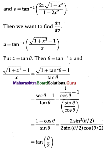 Maharashtra Board 12th Maths Solutions Chapter 1 Differentiation Ex 1.4 Q4 (viii)