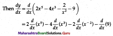 Maharashtra Board 12th Maths Solutions Chapter 1 Differentiation Ex 1.5 Q1 (i)
