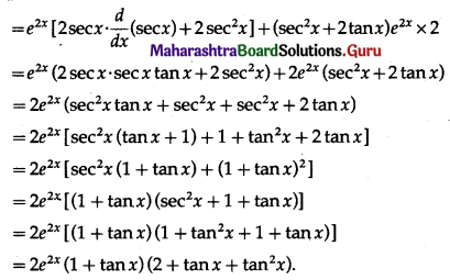 Maharashtra Board 12th Maths Solutions Chapter 1 Differentiation Ex 1.5 Q1 (ii).1