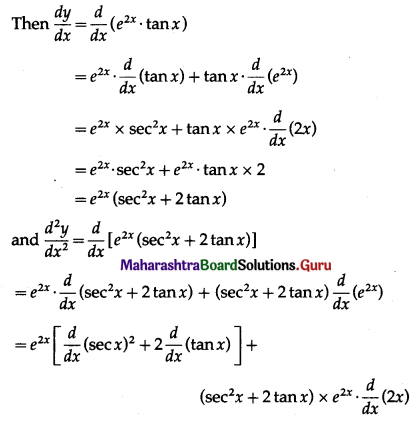 Maharashtra Board 12th Maths Solutions Chapter 1 Differentiation Ex 1.5 Q1 (ii)