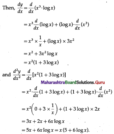Maharashtra Board 12th Maths Solutions Chapter 1 Differentiation Ex 1.5 Q1 (iv)