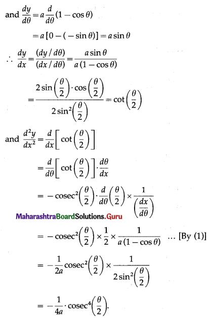 Maharashtra Board 12th Maths Solutions Chapter 1 Differentiation Ex 1.5 Q2 (i)