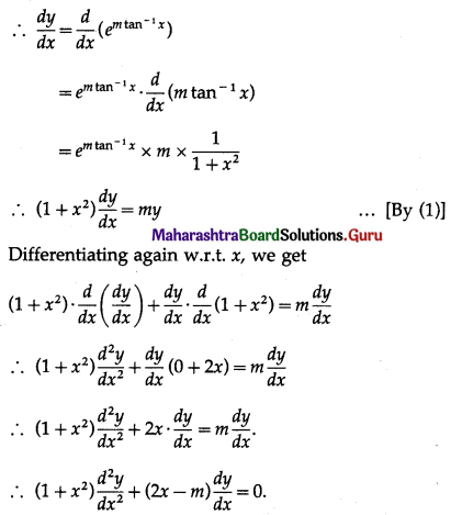 Maharashtra Board 12th Maths Solutions Chapter 1 Differentiation Ex 1.5 Q3 (ii)
