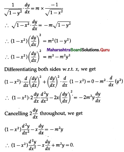 Maharashtra Board 12th Maths Solutions Chapter 1 Differentiation Ex 1.5 Q3 (ix)