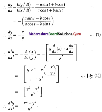 Maharashtra Board 12th Maths Solutions Chapter 1 Differentiation Ex 1.5 Q3 (xii).1