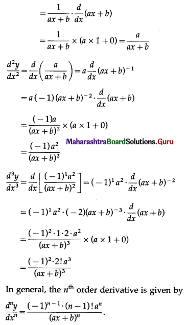 Maharashtra Board 12th Maths Solutions Chapter 1 Differentiation Ex 1.5 Q4 (v)
