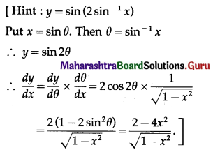 Maharashtra Board 12th Maths Solutions Chapter 1 Differentiation Miscellaneous Exercise 1 I Q5