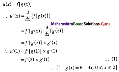 Maharashtra Board 12th Maths Solutions Chapter 1 Differentiation Miscellaneous Exercise 1 II Q1.2