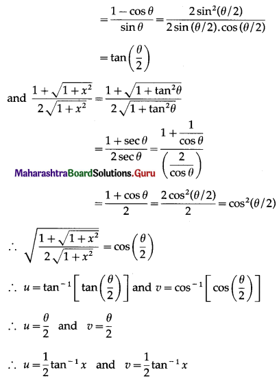 Maharashtra Board 12th Maths Solutions Chapter 1 Differentiation Miscellaneous Exercise 1 II Q6 (iii).1
