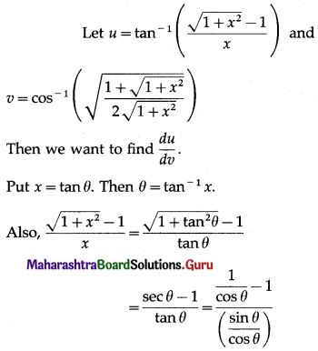 Maharashtra Board 12th Maths Solutions Chapter 1 Differentiation Miscellaneous Exercise 1 II Q6 (iii)