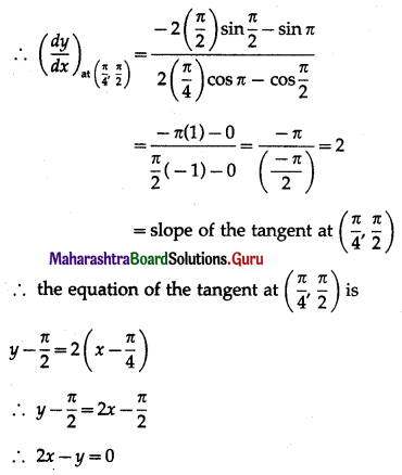 Maharashtra Board 12th Maths Solutions Chapter 2 Applications of Derivatives Ex 2.1 Q1 (v).1