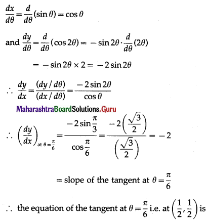 Maharashtra Board 12th Maths Solutions Chapter 2 Applications of Derivatives Ex 2.1 Q1 (vi)