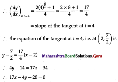 Maharashtra Board 12th Maths Solutions Chapter 2 Applications of Derivatives Ex 2.1 Q1 (vii).1