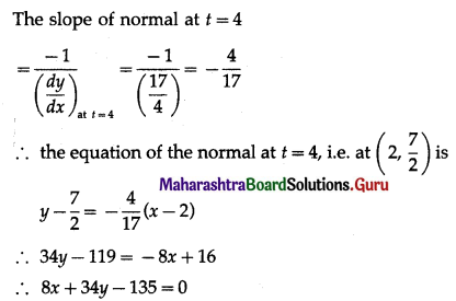 Maharashtra Board 12th Maths Solutions Chapter 2 Applications of Derivatives Ex 2.1 Q1 (vii).2