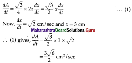 Maharashtra Board 12th Maths Solutions Chapter 2 Applications of Derivatives Ex 2.1 Q10
