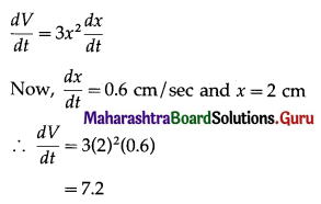 Maharashtra Board 12th Maths Solutions Chapter 2 Applications of Derivatives Ex 2.1 Q12