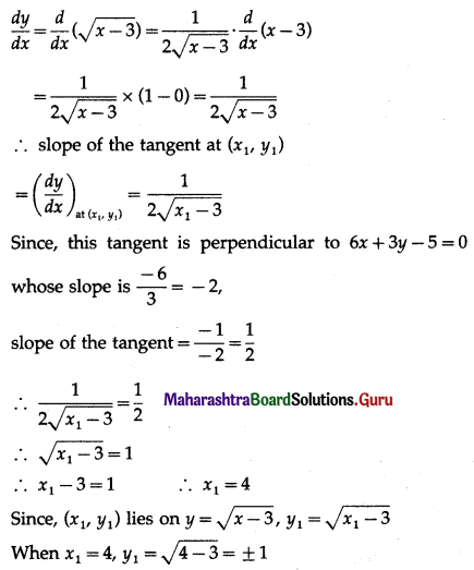 Maharashtra Board 12th Maths Solutions Chapter 2 Applications of Derivatives Ex 2.1 Q2