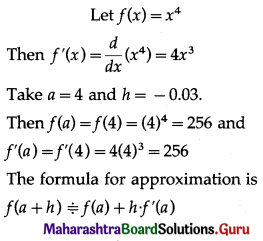 Maharashtra Board 12th Maths Solutions Chapter 2 Applications of Derivatives Ex 2.2 Q1 (iv)