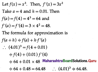 Maharashtra Board 12th Maths Solutions Chapter 2 Applications of Derivatives Ex 2.2 Q1 (v)