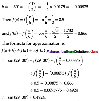 Maharashtra Board 12th Maths Solutions Chapter 2 Applications of Derivatives Ex 2.2 Q2 (ii).1