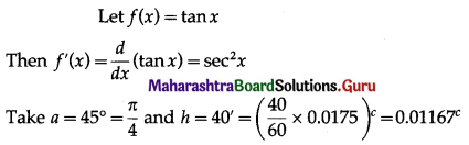 Maharashtra Board 12th Maths Solutions Chapter 2 Applications of Derivatives Ex 2.2 Q2 (iv)