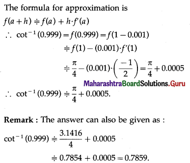 Maharashtra Board 12th Maths Solutions Chapter 2 Applications of Derivatives Ex 2.2 Q3 (ii).1