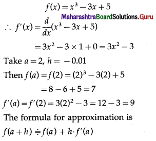Maharashtra Board 12th Maths Solutions Chapter 2 Applications of Derivatives Ex 2.2 Q6 (i)