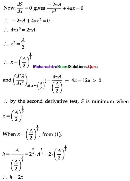 Maharashtra Board 12th Maths Solutions Chapter 2 Applications of Derivatives Ex 2.4 Q21.1