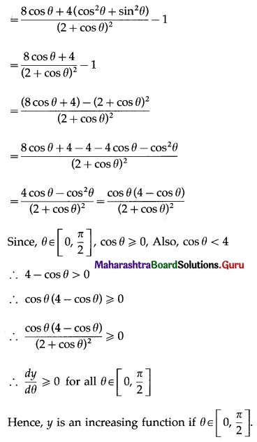 Maharashtra Board 12th Maths Solutions Chapter 2 Applications of Derivatives Ex 2.4 Q24.1