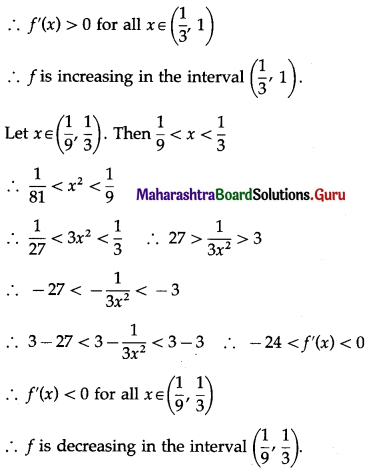 Maharashtra Board 12th Maths Solutions Chapter 2 Applications of Derivatives Ex 2.4 Q7.1