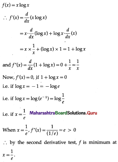 Maharashtra Board 12th Maths Solutions Chapter 2 Applications of Derivatives Ex 2.4 Q9 (v)