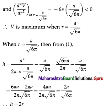 Maharashtra Board 12th Maths Solutions Chapter 2 Applications of Derivatives Miscellaneous Exercise 2 II Q14.1