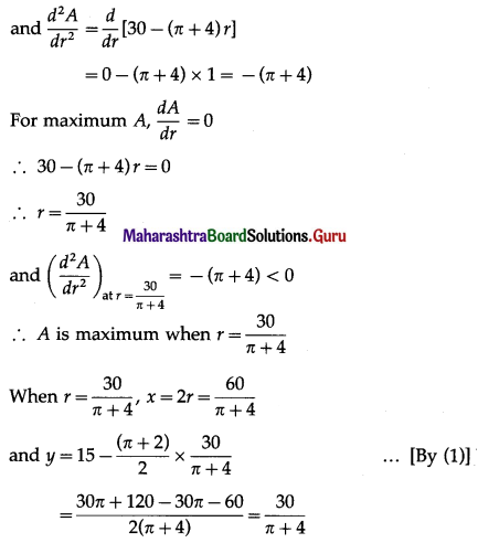 Maharashtra Board 12th Maths Solutions Chapter 2 Applications of Derivatives Miscellaneous Exercise 2 II Q15.2