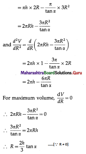 Maharashtra Board 12th Maths Solutions Chapter 2 Applications of Derivatives Miscellaneous Exercise 2 II Q16.2